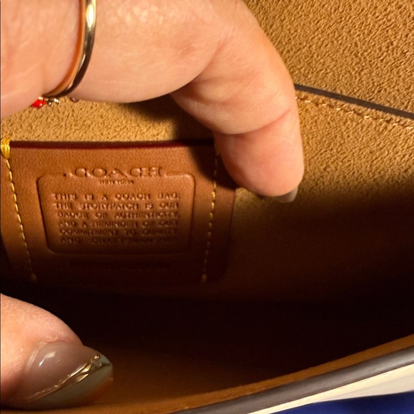 Authentic Coach Cream Crossbody Bag with Colorful Patches - Picture 10 of 16